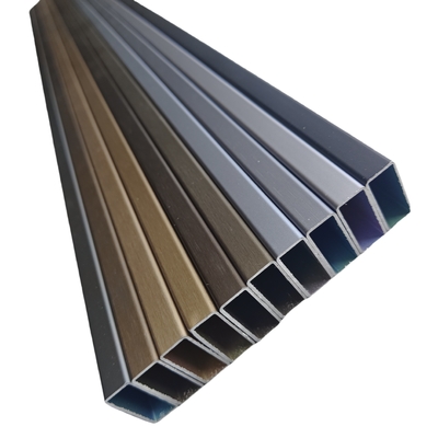 6063 6061 Alumínio ligado a ouro Anodizado Faixa de alumínio para perfis de extrusão personalizados