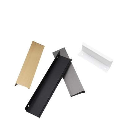 Design moderno luxo trapezoidal porta de vidro duche alças para armário de cozinha interior