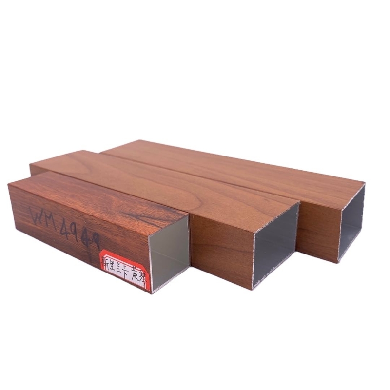 Aluminio Color Madera Tubo de Aluminio Grade 6000 Series Profil de alumínio para janela