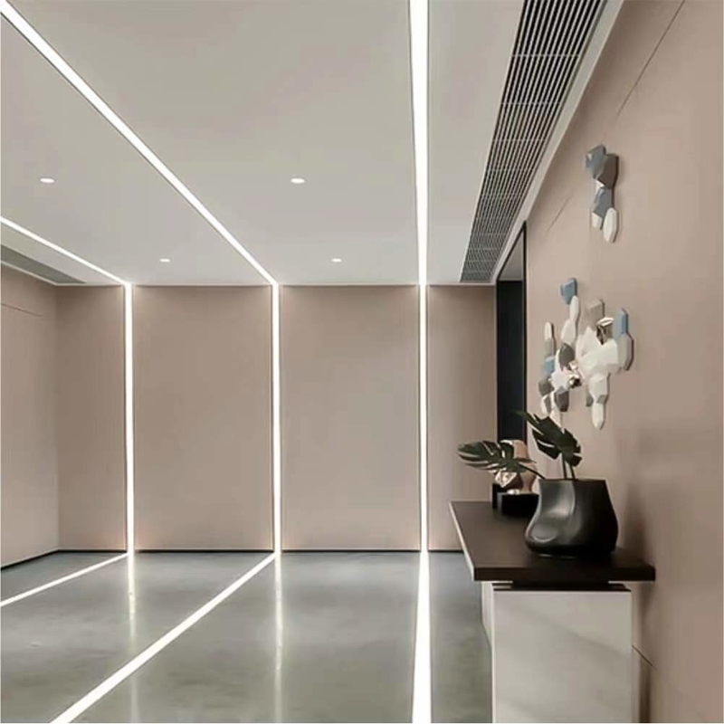Perfil LED de alumínio de cor personalizado para iluminação de tira LED em comprimento de 5,8-6,0M