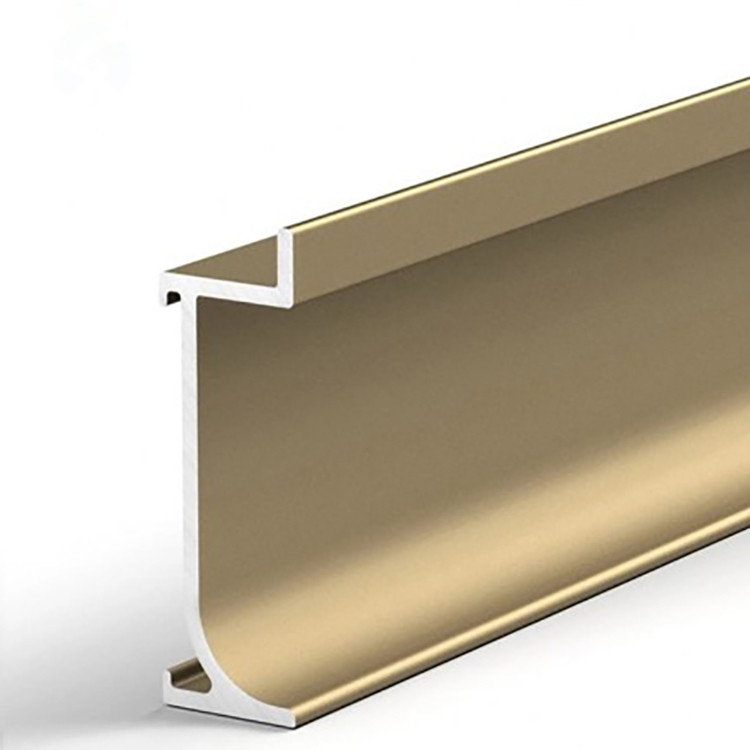 Empurrar e puxar PVC Custom Moderno Flooring Baseboard Iluminação Perfil com Luz LED