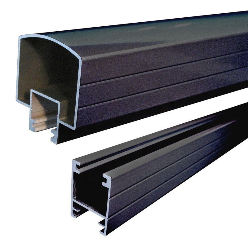 T5 Alumínio U Canal Vidro Barranco Balustrade Balustrade Post Perfil para Cercas de Terraço